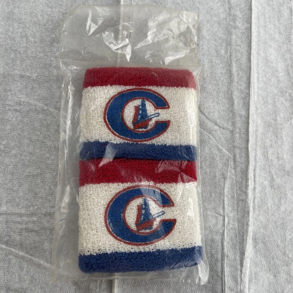 Vintage NOS Columbus Clippers 92X-FM Sweat Wrist Bands Orig. Package NEW Sealed!